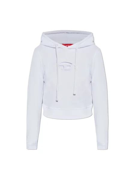 Bluza z kapturem Diesel z kapturem biała