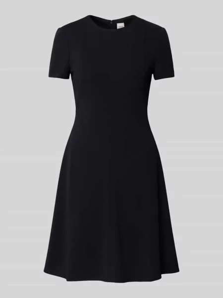 Sukienka t-shirtowa z wszytym zamkiem błyskawicznym model Flare' Calvin Klein Womenswear czarna