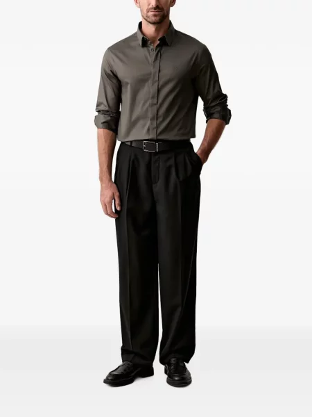 Cămașă Armani Exchange cu broderie gri