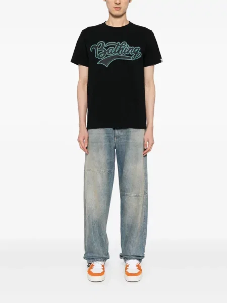 Raštuotas marškinėliai A Bathing Ape® juoda