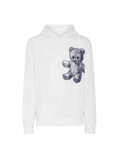 Bluza z kapturem Philipp Plein z kapturem z wzorem paisley biała