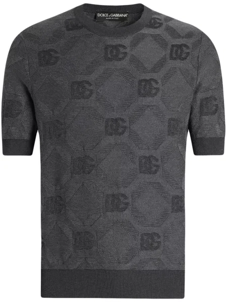 Жакардова тениска Dolce & Gabbana сиво
