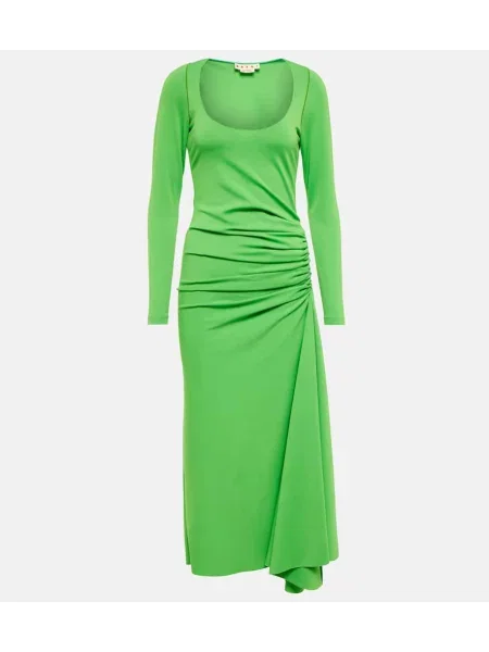 Sukienka midi Marni do kolan garniturowa zielona