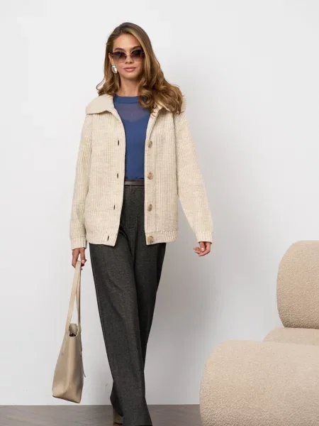 Кардиган TrikoBakh вовна/віскоза бежевий