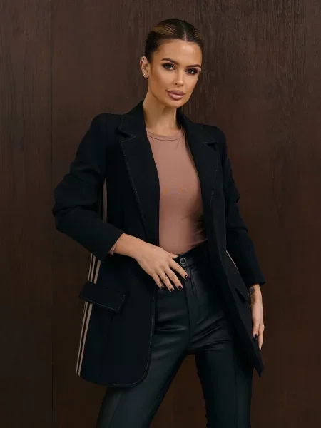 Піджак ISSA Plus комбінований верх чорний