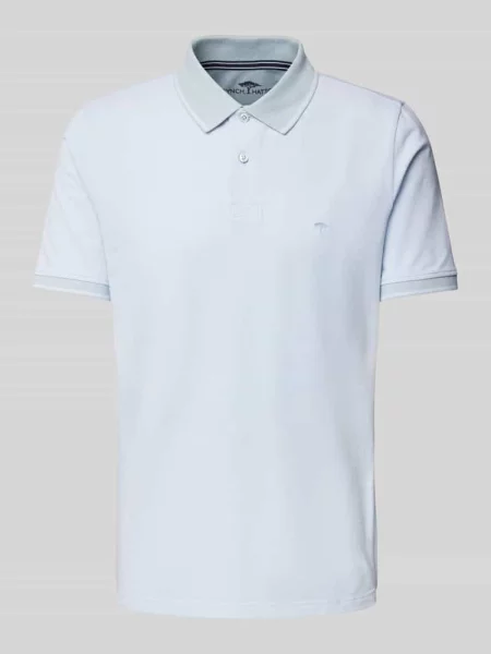 Koszulka polo o kroju regular fit z wyhaftowanym logo Fynch-hatton błękitne
