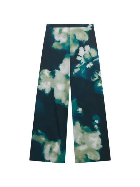 Pantaloni Liviana Conti cu model floral cu imagine albastru