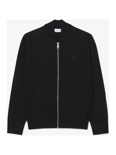 Bluza Lacoste Zipped Double Face Knit Full Zip czysty XS czarny
