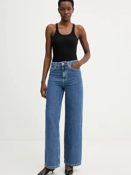 BOSS Orange jeansy C MARLENE HR high waist niebieskie