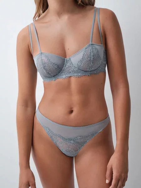 Women'secret tanga krajkové modré