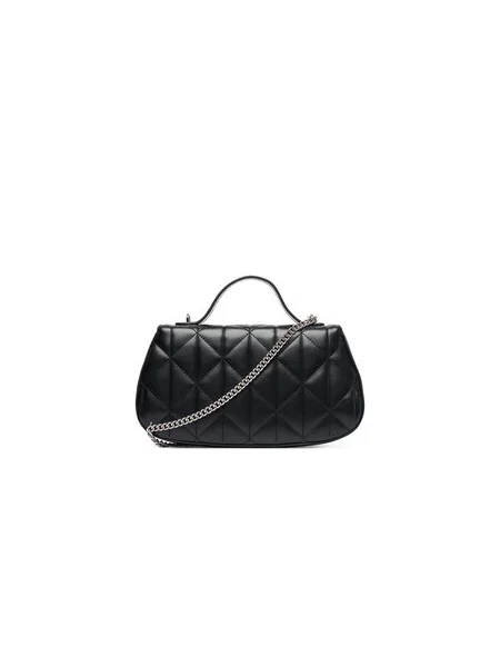 Kabelka Calvin Klein Quilted Top Handle Chain Bag čierna