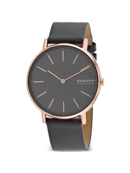 Ceas Skagen din piele cu bretele gri