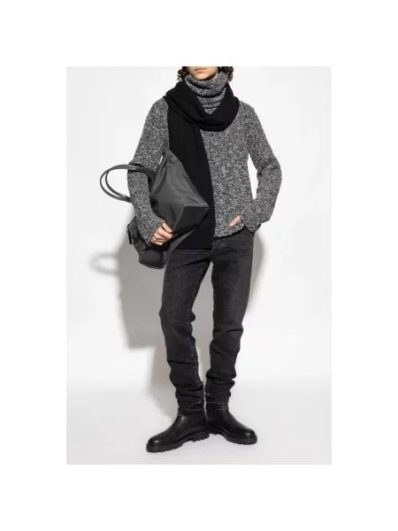 Sweter z golfem Dolce And Gabbana wełniany do golfa szary