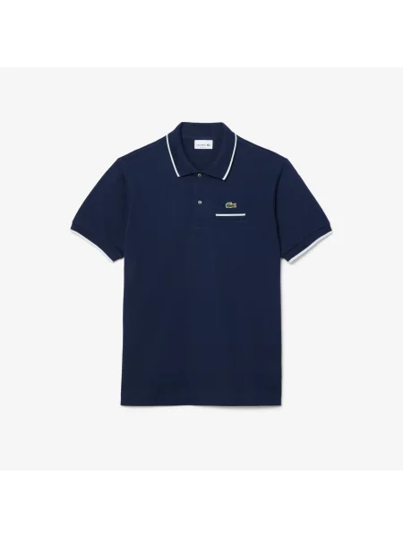 Lacoste Koszulka Polo Z Kieszonką Classic Fit granatowy