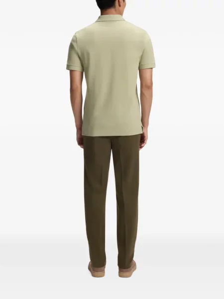 Tricou polo Boss cu broderie verde