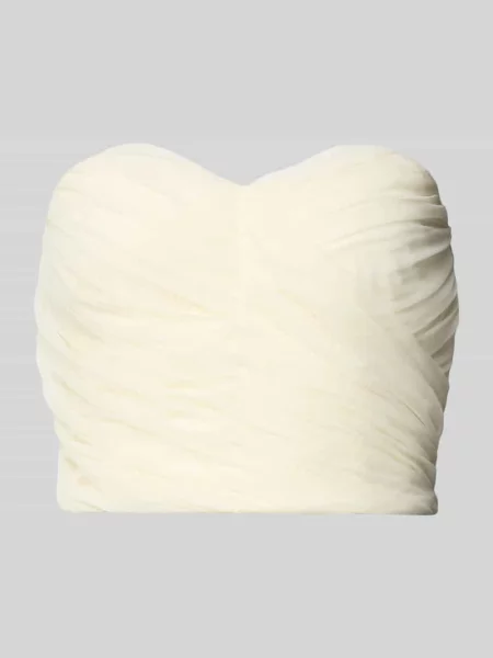 Krótki top Lace & Beads biały