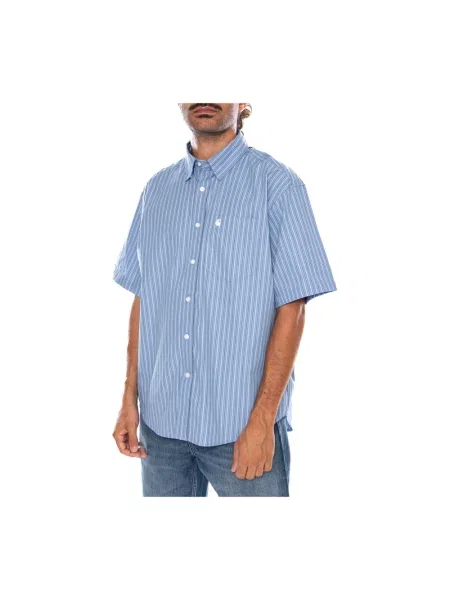 Koszula casualowa o kroju regular fit z kołnierzykiem typu kent model Keene' Carhartt Work In Progress niebieska