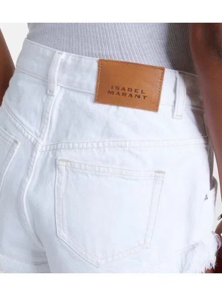 Pantaloni scurți din denim Isabel Marant alb