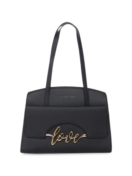 Geantă Love Moschino cu autograf negru