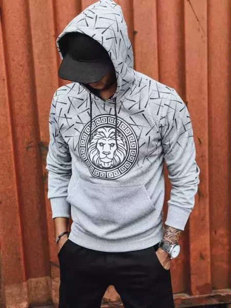 Bluza z nadrukiem Dstreet szara