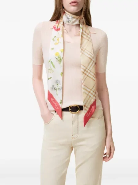 Fular Burberry de mătase skinny fit
