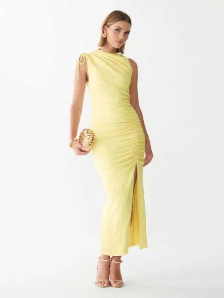 St MRLO Rochie Tina pastel galben
