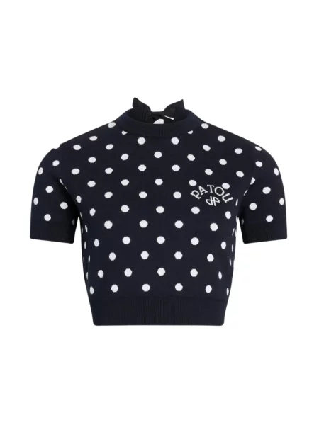 Sweter Patou w grochy niebieski