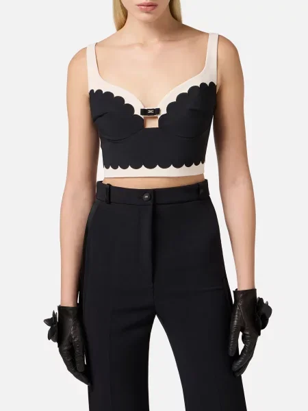 Топ Elisabetta Franchi чорний