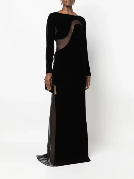 Suknele Tom Ford velvetinis juoda