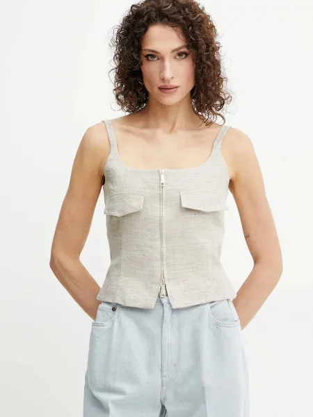 Marella bluză din in NICOLAS femei melanj bej