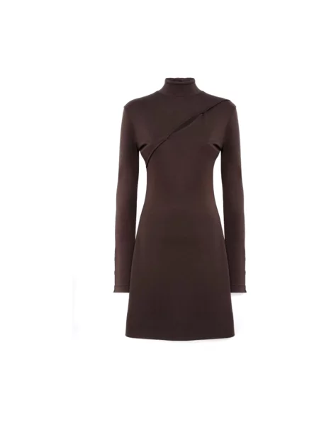 Sukienka maxi Blugirl z dżerseju brązowa