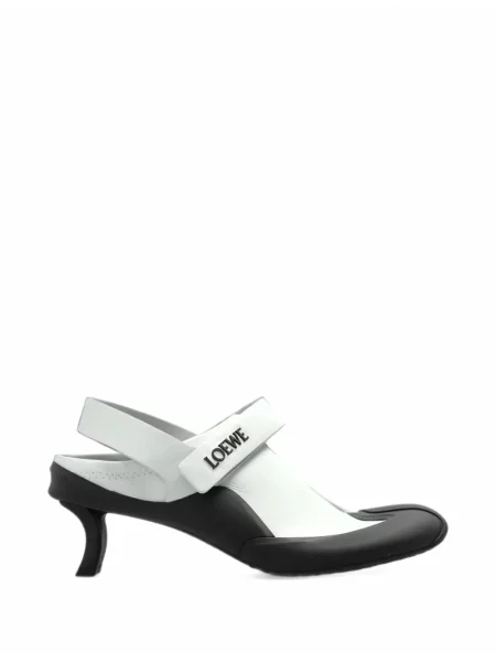 Pantofi cu toc Loewe slingback stretch alb