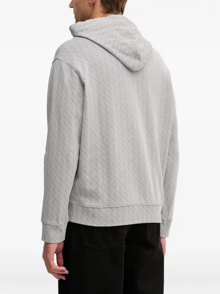 Hanorac cu glugă Armani Exchange gri