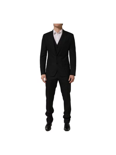 Garnitur Dolce And Gabbana wełniany elegancki szary