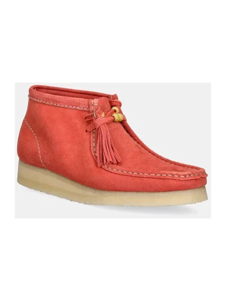 Botki Clarks zamszowe pomarańczowe