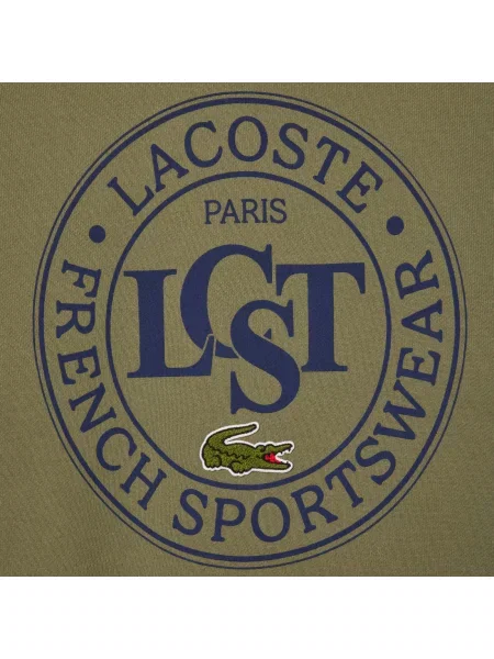 Lacoste Luźna Bluza Z Grafiką zielona