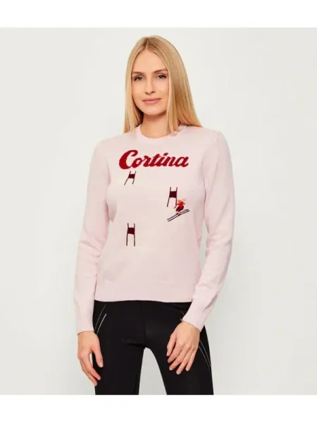 ST.Barth Pulover NEW QUEEN C | ST.Barth x St. Moritz | Slim Fit cu adaos de lână și cașmir roz