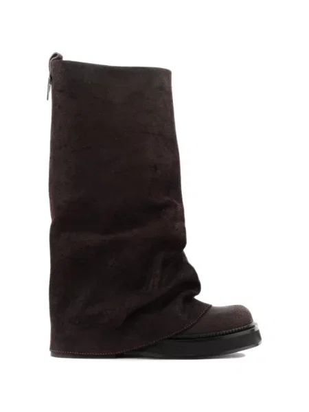 Botine The Attico din piele de căprioară maro