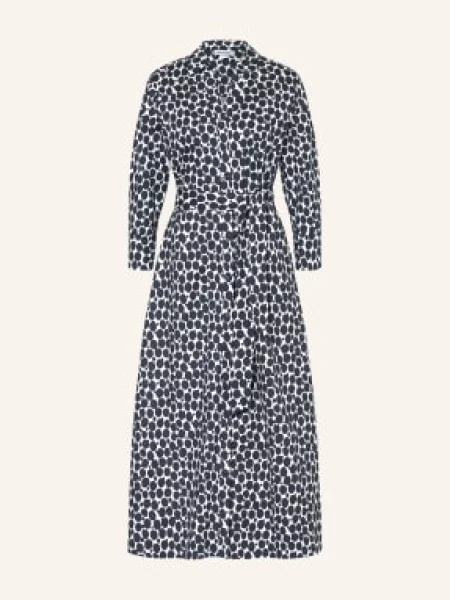 More & More Košilové Šaty S Rukávem tmavě modrá bílá