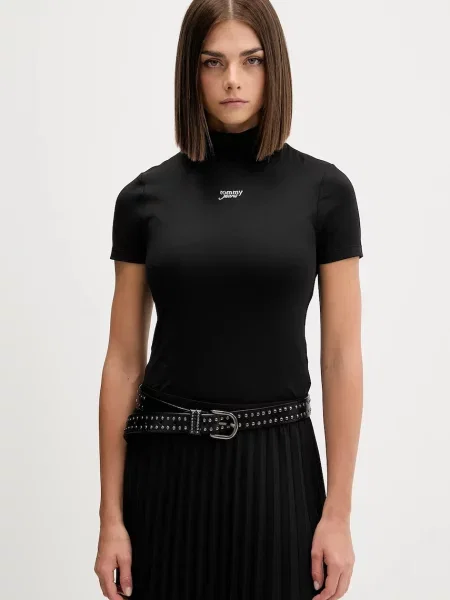 Tommy Jeans Tricou / argintiu negru