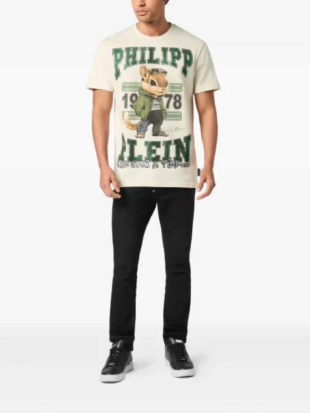 Тениска Philipp Plein с принт с кръгло деколте
