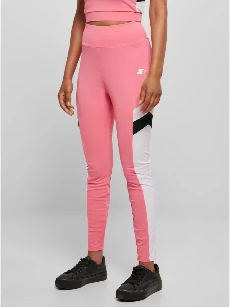 Legginsy Starter Black Label z wysoką talią różowe