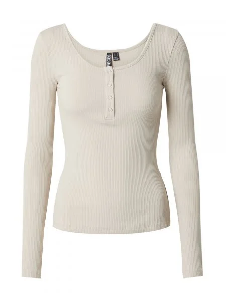 PIECES Tricou PCKITTE deschis gri
