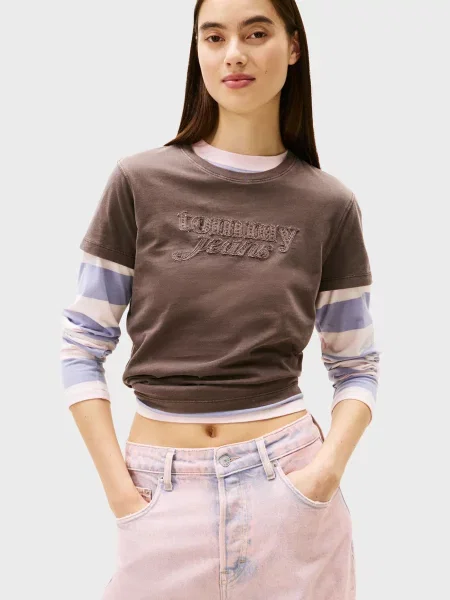 Футболка Tommy Jeans коричнева