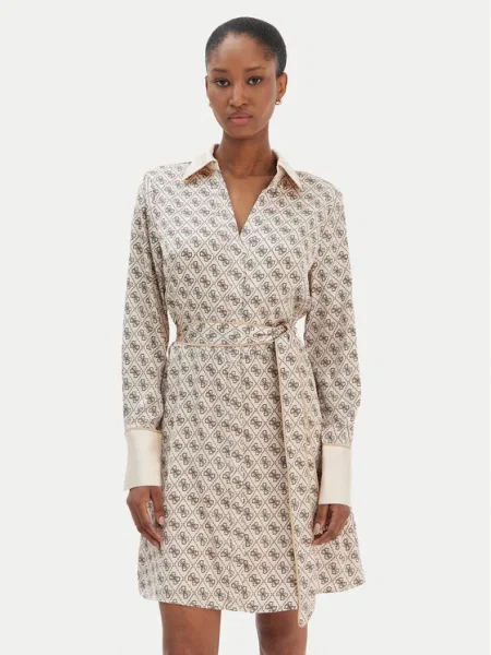 Guess Рокля тип риза бежов