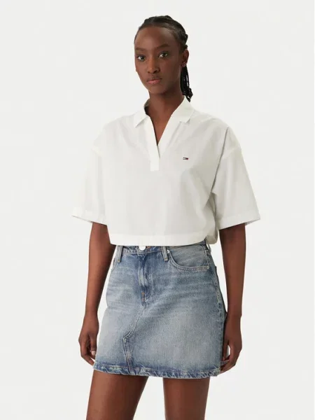 Tommy Jeans Tricou polo alb