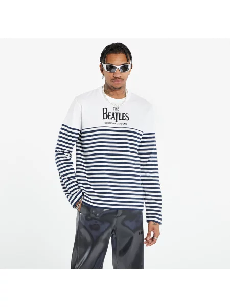 T-shirt Comme des Garçons x The Beatles Long Sleeve Woven Tee UNISEX White M biała