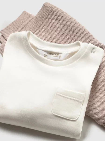 Mayoral Newborn спортен комплект анцуг за бебе с бежово