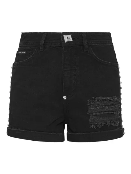 Spodnie Philipp Plein z kamieniami czarne
