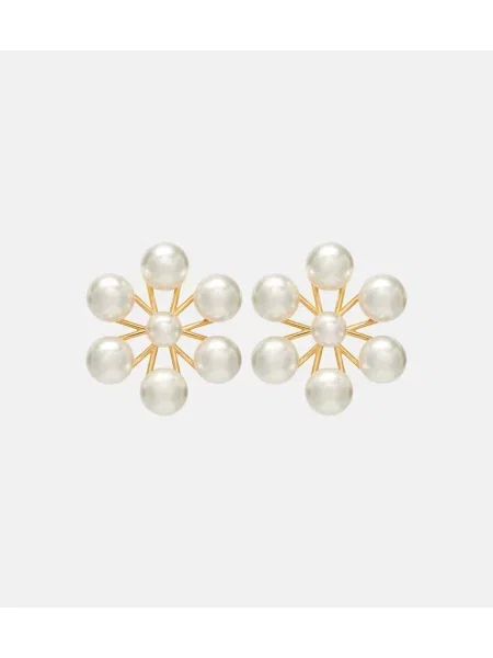 Uhani Oscar De La Renta s cvetličnim vzorcem zlata